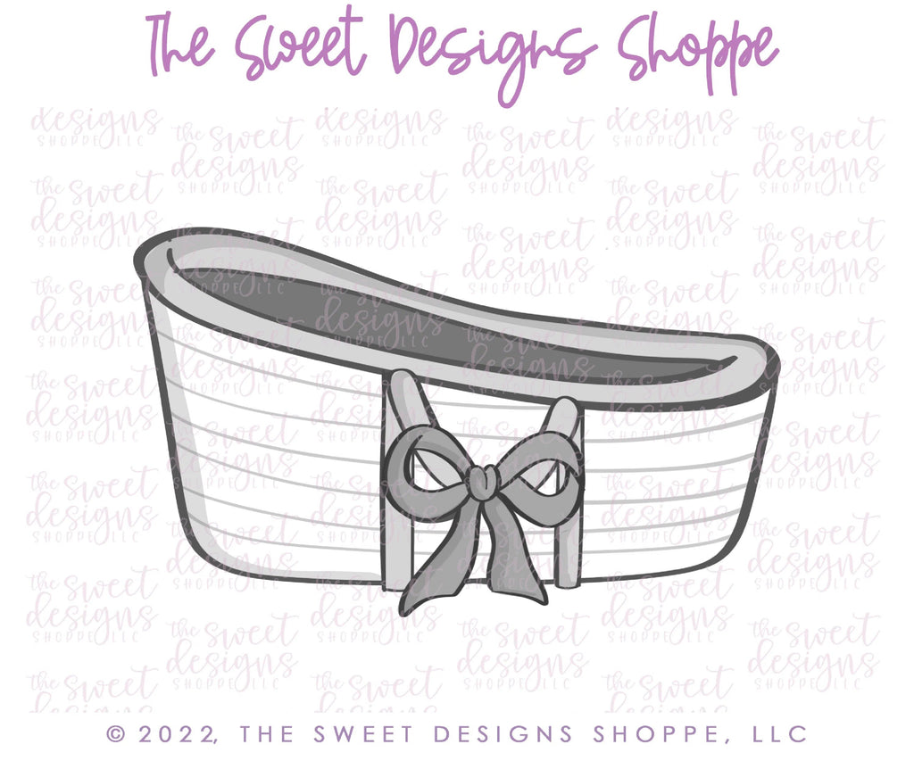 Cookie Cutters - Baby Bassinet - Cookie Cutter - Sweet Designs Shoppe - - Accesories, Accessories, accessory, ALL, Baby, Baby / Kids, Baby Bib, Baby Dress, baby shower, Baby Swaddle, baby toys, Cookie Cutter, Promocode