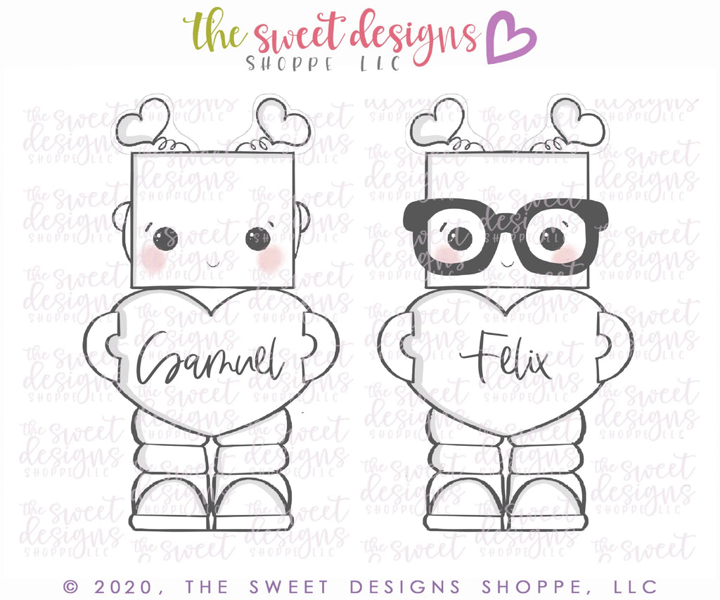 Cookie Cutters - Beep Robot - Cookie Cutter - Sweet Designs Shoppe - - ALL, Cookie Cutter, kids, Kids / Fantasy, Promocode, Valentine, Valentines