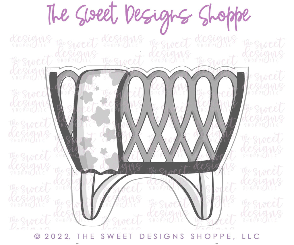 Cookie Cutters - Boho Baby Crib - Cookie Cutter - Sweet Designs Shoppe - - Accesories, Accessories, accessory, ALL, Baby, Baby / Kids, Baby Bib, Baby Dress, baby shower, Baby Swaddle, baby toys, Cookie Cutter, Promocode