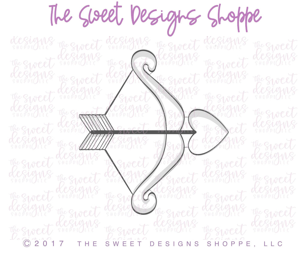 Cookie Cutters - Bow and Arrow - Cookie Cutter - Sweet Designs Shoppe - - ALL, Arrow, Bow and Arrow, Cookie Cutter, Cupid, Heart, Love, Miscellaneous, Promocode, Target, valentine, Valentines, Wedding