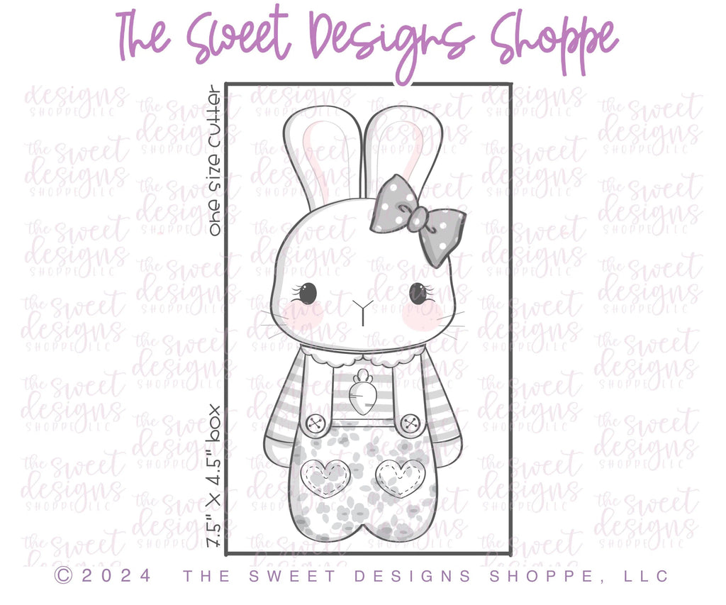 Cookie Cutters - BYO Cute Dressed Girl Bunny - Set of 2 - Cookie Cutters - Sweet Designs Shoppe - - ALL, Animal, Animals, Animals and Insects, bunny, Cookie Cutter, Easter, Easter / Spring, Mini Sets, Promocode, regular sets, set