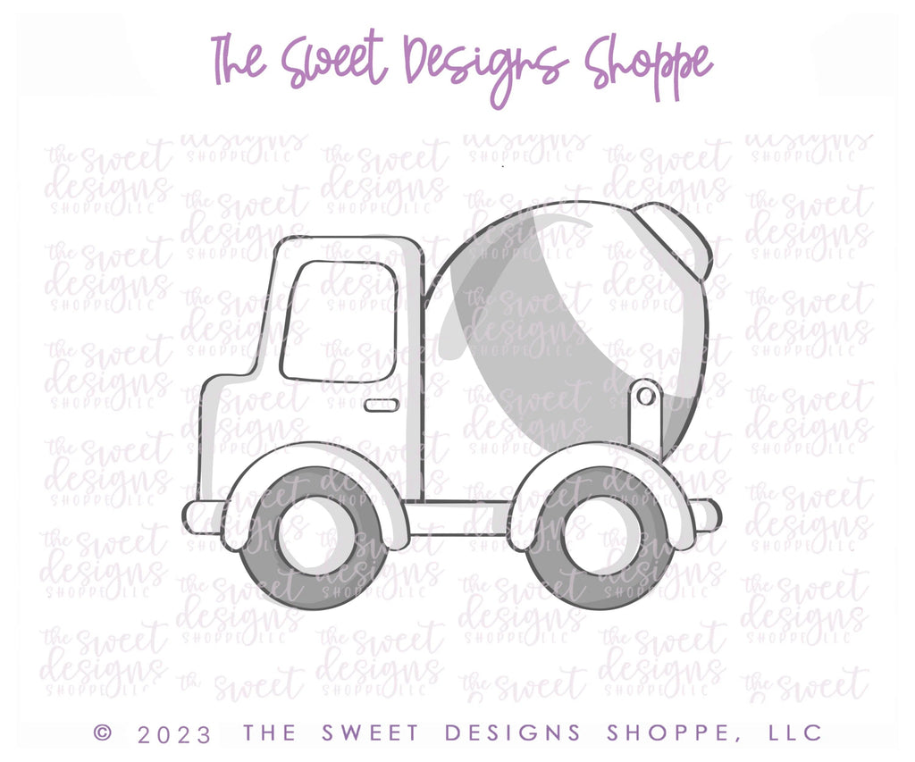 Cookie Cutters - Cement Truck - Cookie Cutter - Sweet Designs Shoppe - - ALL, baby toys, construction, Cookie Cutter, kids, Kids / Fantasy, Promocode, toys, transportation, travel