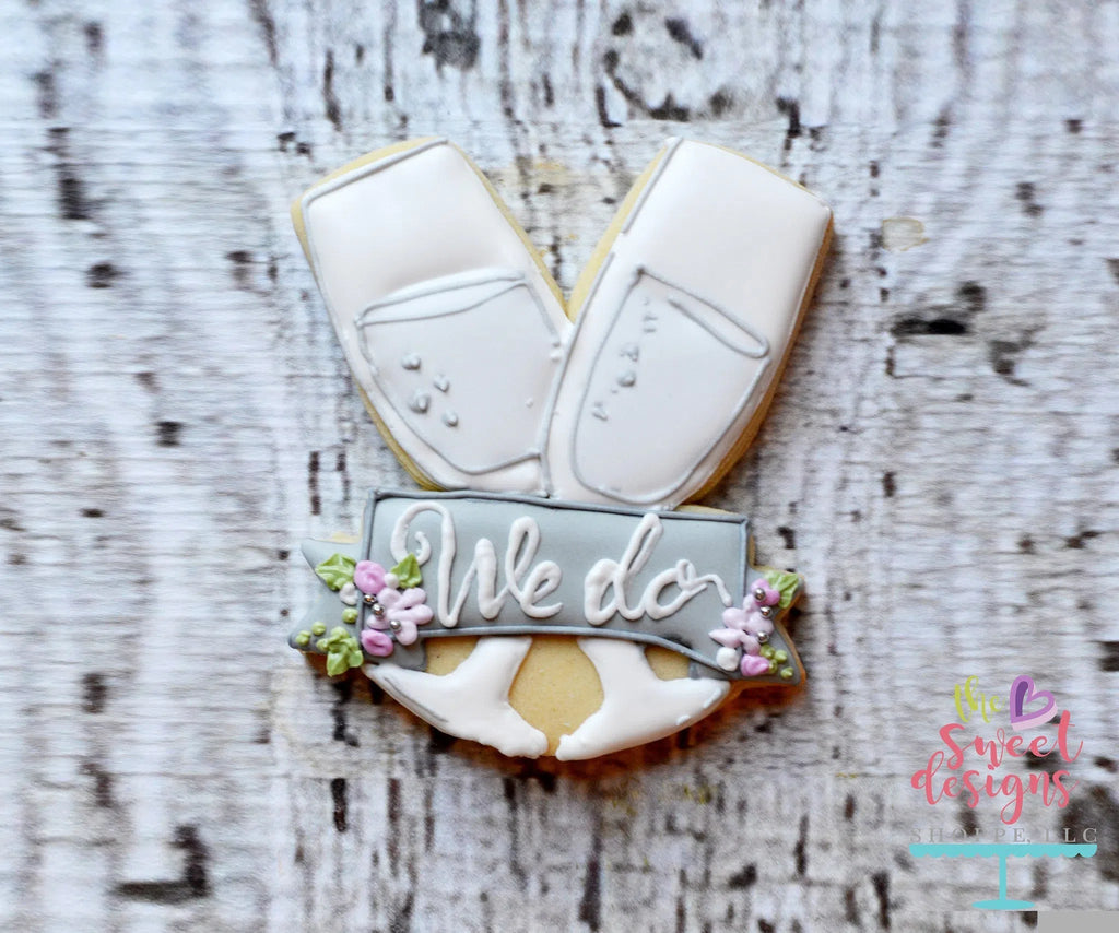 Cookie Cutters - Champagne "We Do"v2 - Cookie Cutter - Sweet Designs Shoppe - - ALL, Cookie Cutter, Food, Food & Beverages, Promocode, Wedding, wine