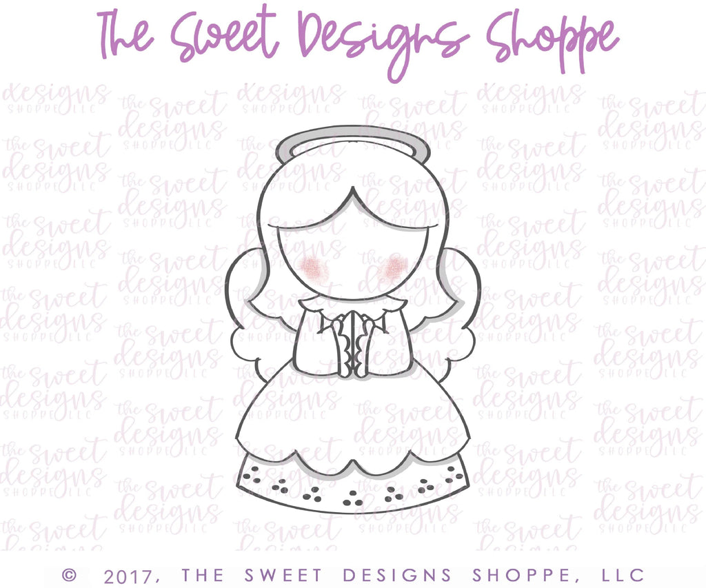 Cookie Cutters - Christmas Angel v2 - Cookie Cutter - Sweet Designs Shoppe - - ALL, Christmas / Winter, Cookie Cutter, Ornament, Promocode, Religious, Winter