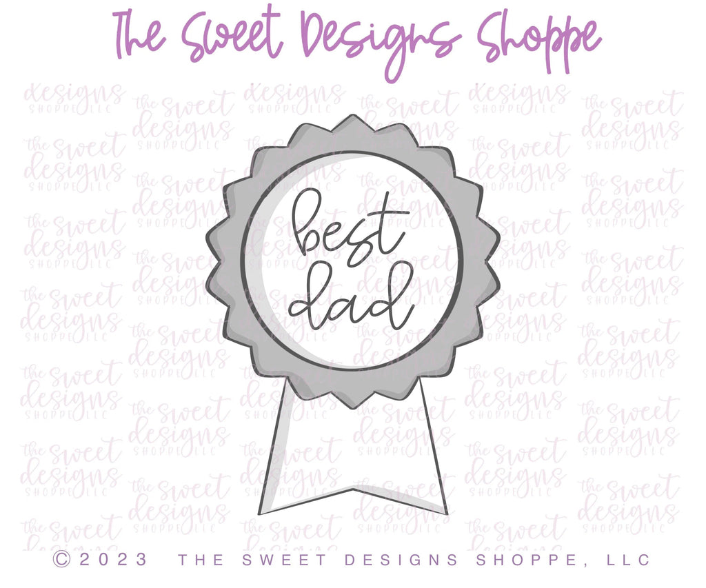 Cookie Cutters - Dad's Ribbon - Cookie Cutter - Sweet Designs Shoppe - - #1, ALL, award, Cookie Cutter, dad, diploma, Father, father's day, Grad, Graduation, graduations, grandfather, Number one, Promocode, School, School / Graduation