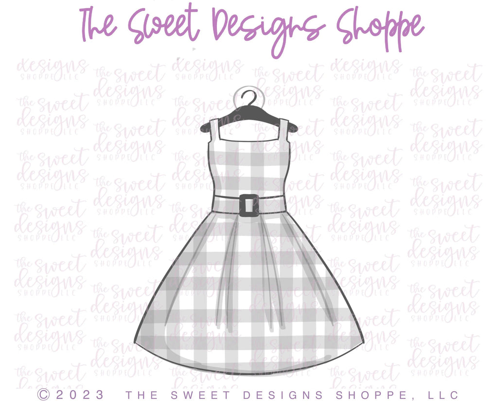 Cookie Cutters - Doll Dress in Hanger - Cookie Cutter - Sweet Designs Shoppe - - Accesories, Accessories, accessory, ALL, Barbie, Clothing / Accessories, Cookie Cutter, Dress, Fashion, Girl, kids, Kids / Fantasy, princess, Promocode