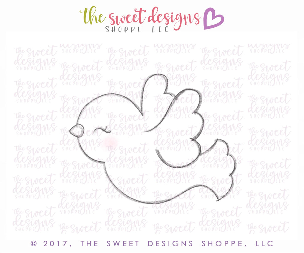 Cookie Cutters - Dove v2- Cookie Cutter - Sweet Designs Shoppe - - ALL, Animal, Cookie Cutter, Holiday, Promocode, Religious, Wedding