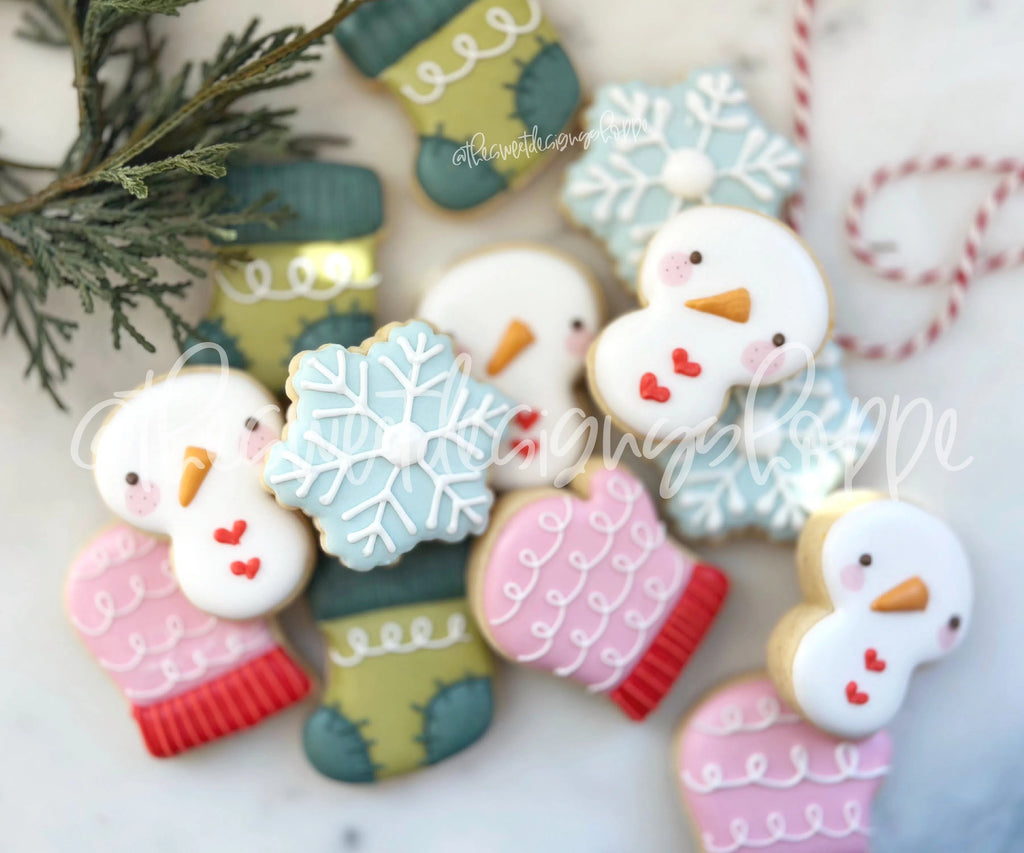 Cookie Cutters - Festive Frosting Mini Set - Set of 4 - Cookie Cutters - Sweet Designs Shoppe - Set of 4 - Mini Size Cutters ( 2" Longest Side) - ALL, Christmas, Christmas / Winter, Cookie Cutter, Mini Sets, Promocode, regular sets, set, Snowman, Winter