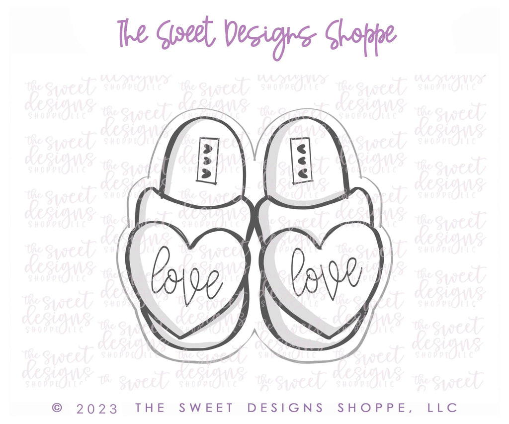 Cookie Cutters - Galentines Slippers - Cookie Cutter - Sweet Designs Shoppe - - Accesories, Accessories, ALL, Clothing / Accessories, Cookie Cutter, Galantines, Pajama, Plaque, Promocode, Santa, Slippers, valentine, valentines
