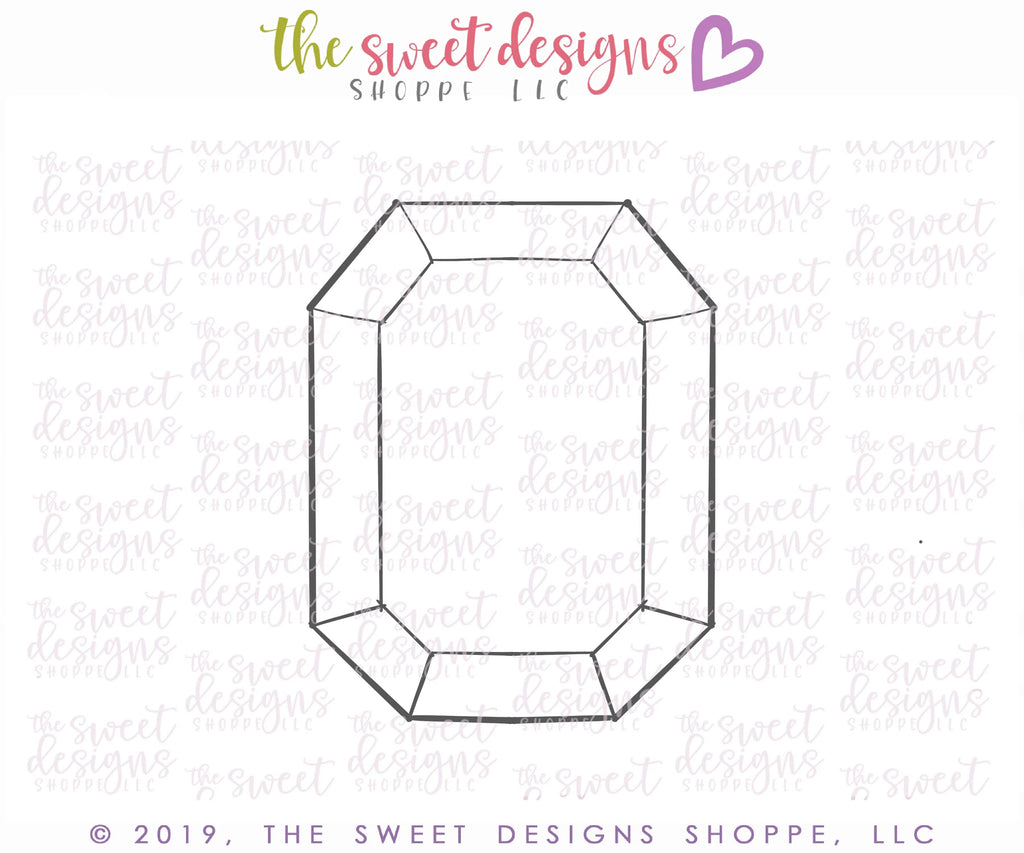 Cookie Cutters - Gem One - Cookie Cutter - Sweet Designs Shoppe - - ALL, basic, Basic Shapes, BasicShapes, Cookie Cutter, Diamond, Gem, precious stone, Promocode, Valentine, Valentines