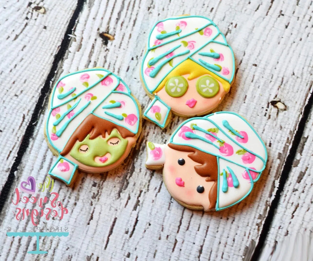 Cookie Cutters - Girl SPA Face v2- Cookie Cutter - Sweet Designs Shoppe - - ALL, Beauty, Cookie Cutter, Face, face spa, Girl, head, Promocode, SPA