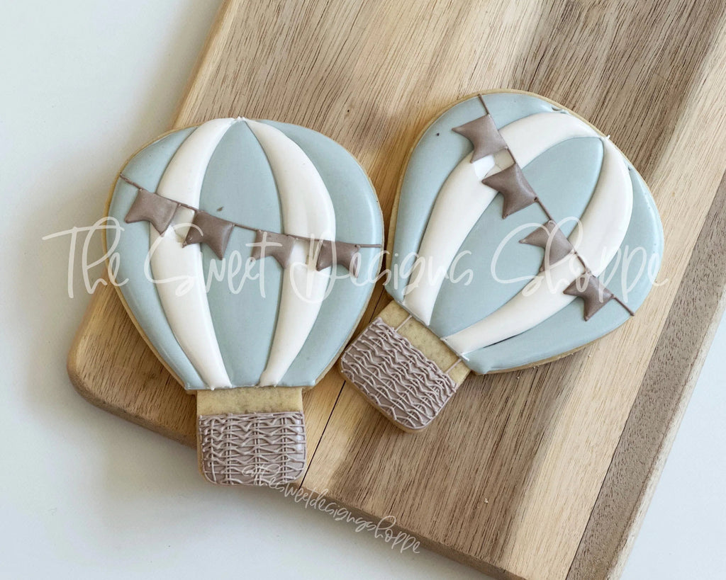 Cookie Cutters - Hot Air Balloon with Bunting - Cookie Cutter - Sweet Designs Shoppe - - ALL, Baby / Kids, Cookie Cutter, Easter / Spring, kids, Kids / Fantasy, Miscellaneous, Promocode