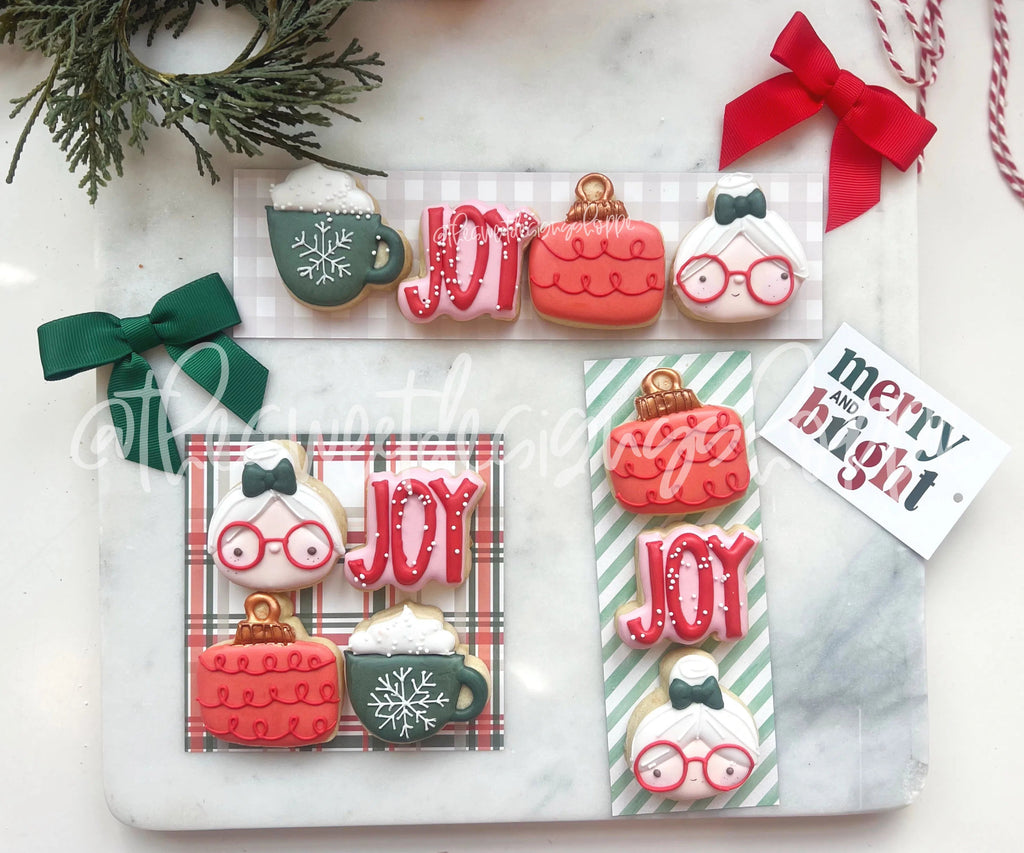 Cookie Cutters - Jolly Jingle Mini Set - Set of 4 - Cookie Cutters - Sweet Designs Shoppe - Set of 4 - Mini Size Cutters ( 2" Longest Side) - ALL, Christmas, Christmas / Winter, Cookie Cutter, Mini Sets, Mrs Claus, MRS Clause, Promocode, regular sets, set, Winter