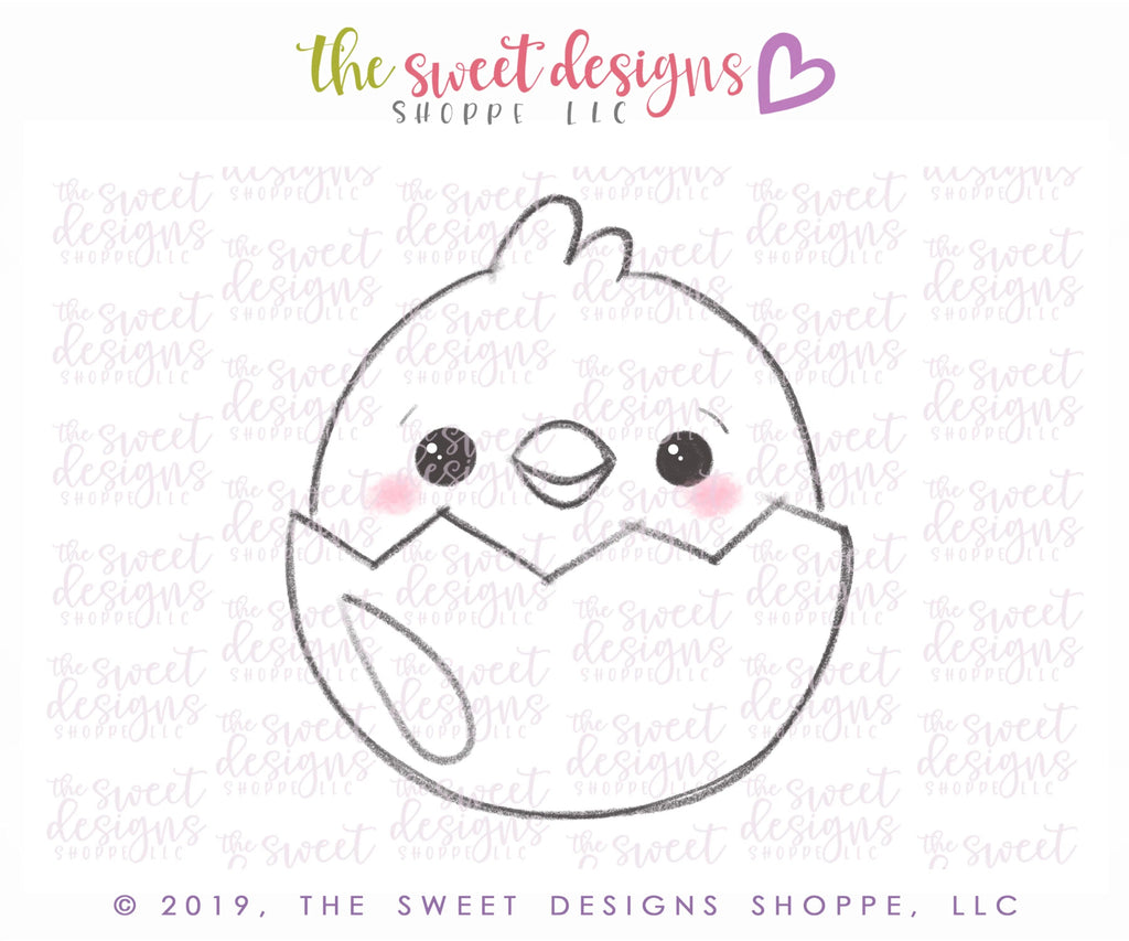 Cookie Cutters - Kawaii Chick in Egg - Cookie Cutter - Sweet Designs Shoppe - - 2019, ALL, Animal, Animals, Animals and Insects, Chick, chicken, Cookie Cutter, Easter, Easter / Spring, Egg, Promocode