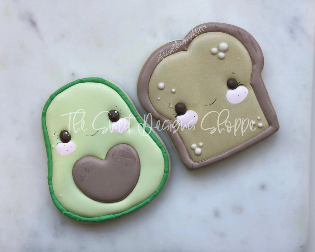 Cookie Cutters - Like Avocado & Toast Chubby Set - Set of 2 - Cookie Cutters - Sweet Designs Shoppe - - ALL, Cookie Cutter, Food, Food beverages, Fruits and Vegetables, Mini Sets, Plaque, Plaques, PLAQUES HANDLETTERING, Promocode, regular sets, set, valentine, valentines, Vegetable