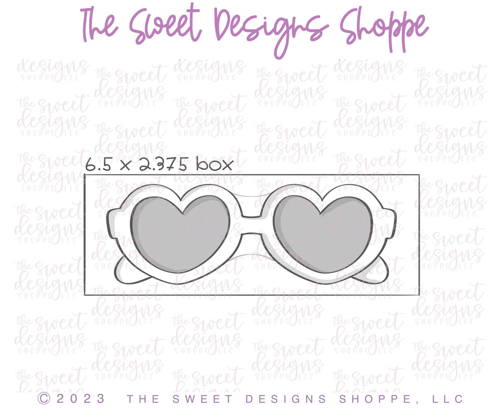 Cookie Cutters - Long Ear Glasses - Cookie Cutter - Sweet Designs Shoppe - One SIze (2" Tall x 6" Wide) - Accesories, Accessories, accessory, ALL, Barbie, Clothing / Accessories, Cookie Cutter, glasses, Promocode, sunglasses, valentine, Valentine's