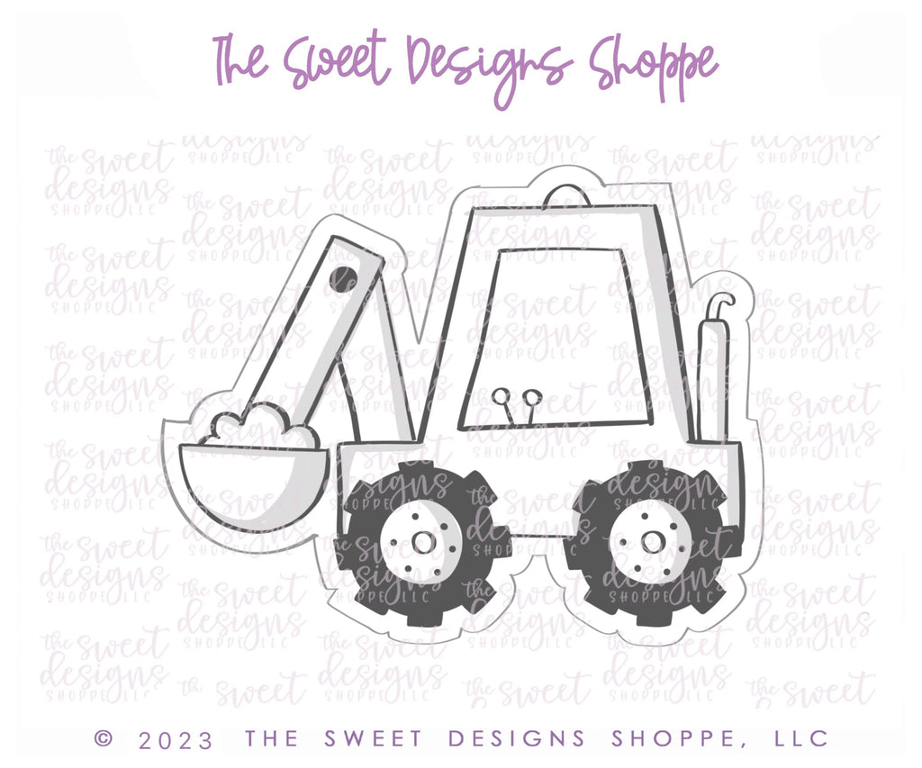 Cookie Cutters - Modern Wheel Excavator - Cookie Cutter - Sweet Designs Shoppe - - ALL, baby toys, construction, Cookie Cutter, kids, Kids / Fantasy, Promocode, toys, transportation, travel