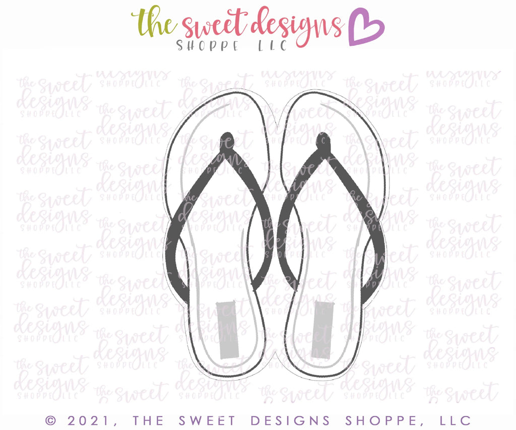 Cookie Cutters - Mom's Flip Flop - Cookie Cutter - Sweet Designs Shoppe - - 4th, 4th July, 4th of July, Accesories, ALL, beauty, clothes, Clothing / Accessories, Cookie Cutter, fourth of July, Independence, MOM, mother, Mothers Day, Patriotic, Promocode, Summer, USA