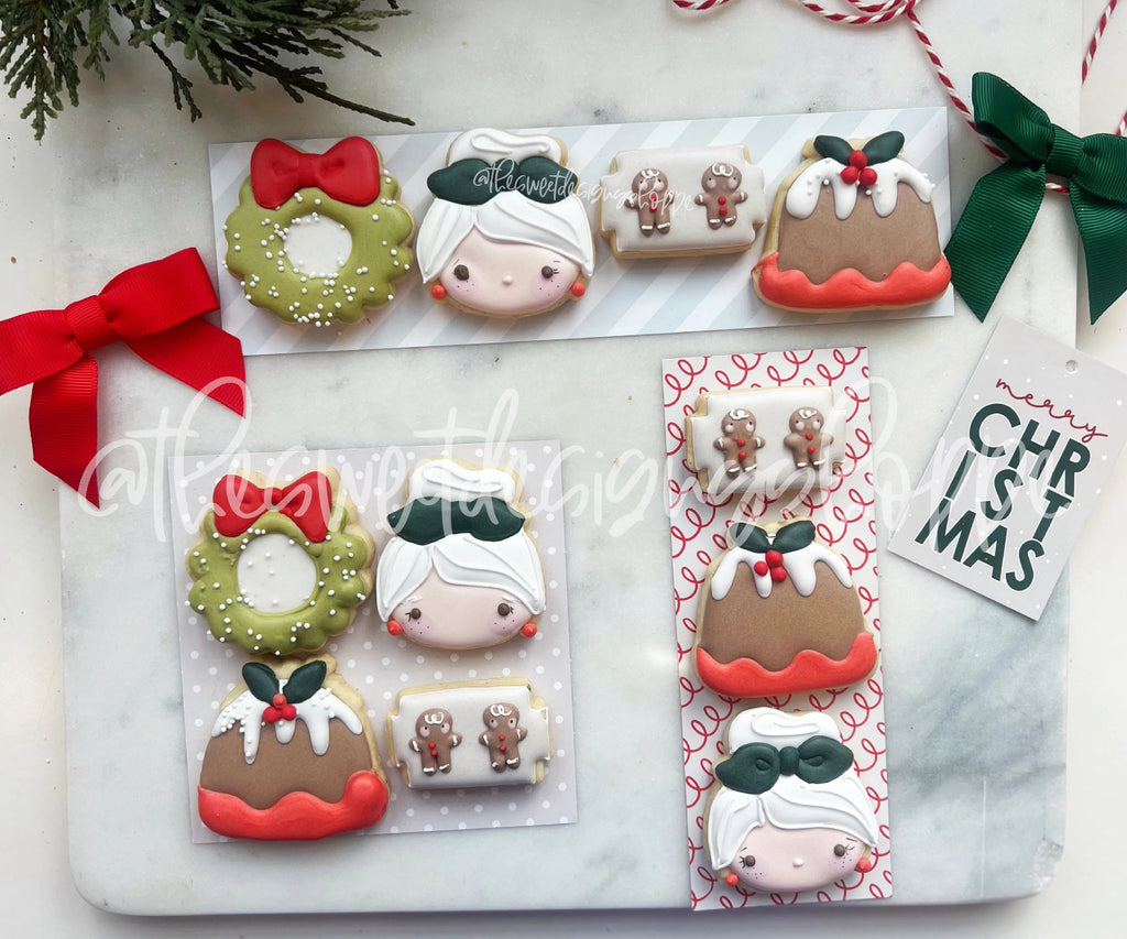 Cookie Cutters - North Pole Delight Mini Set - Set of 4 - Cookie Cutters - Sweet Designs Shoppe - Set of 4 - Mini Size Cutters ( 2" Longest Side) - ALL, Christmas, Christmas / Winter, Cookie Cutter, Mini Sets, Mrs Claus, MRS Clause, MrsClaus, MrsClausFace, Promocode, regular sets, set, Winter
