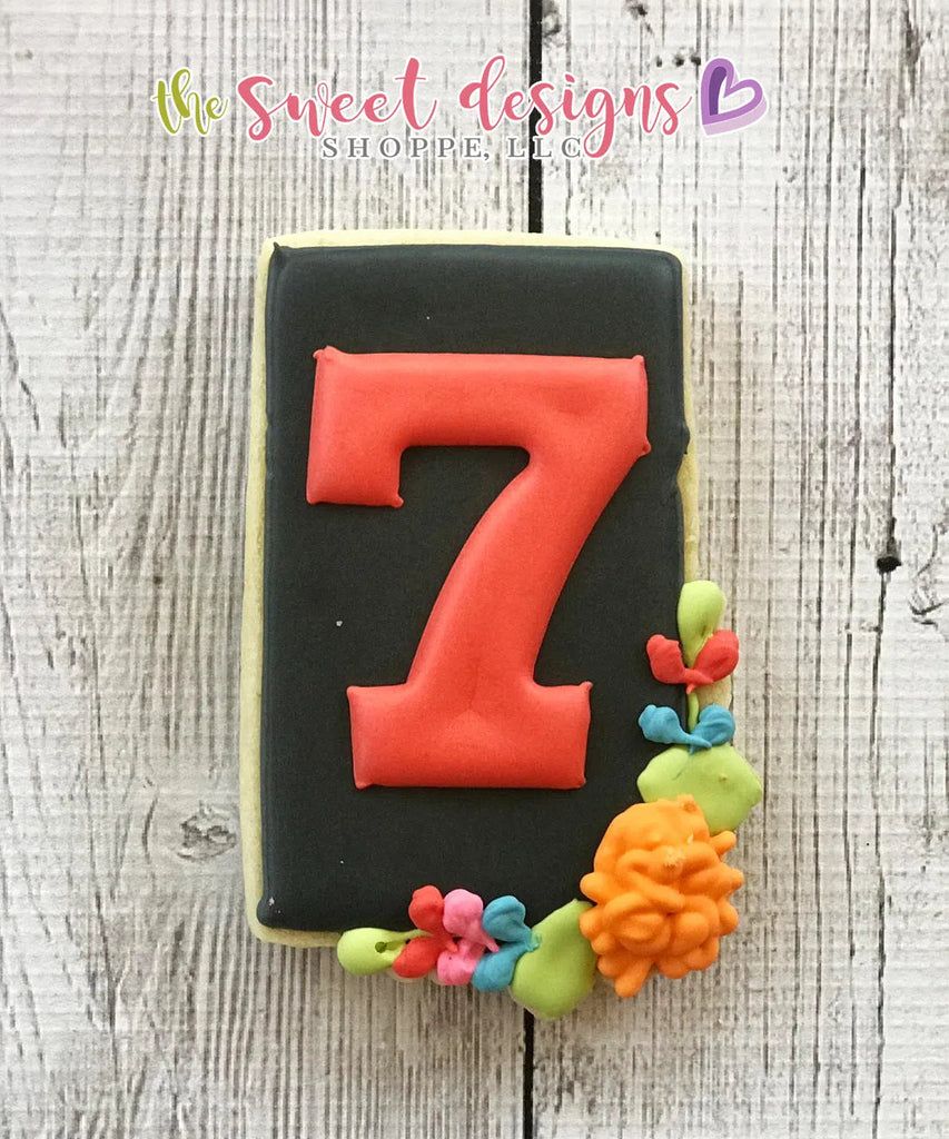 Cookie Cutters - Number Floral Plaque - Cookie Cutter - Sweet Designs Shoppe - - ALL, Cookie Cutter, Customize, lettering, Mexico, number, Plaque, Promocode