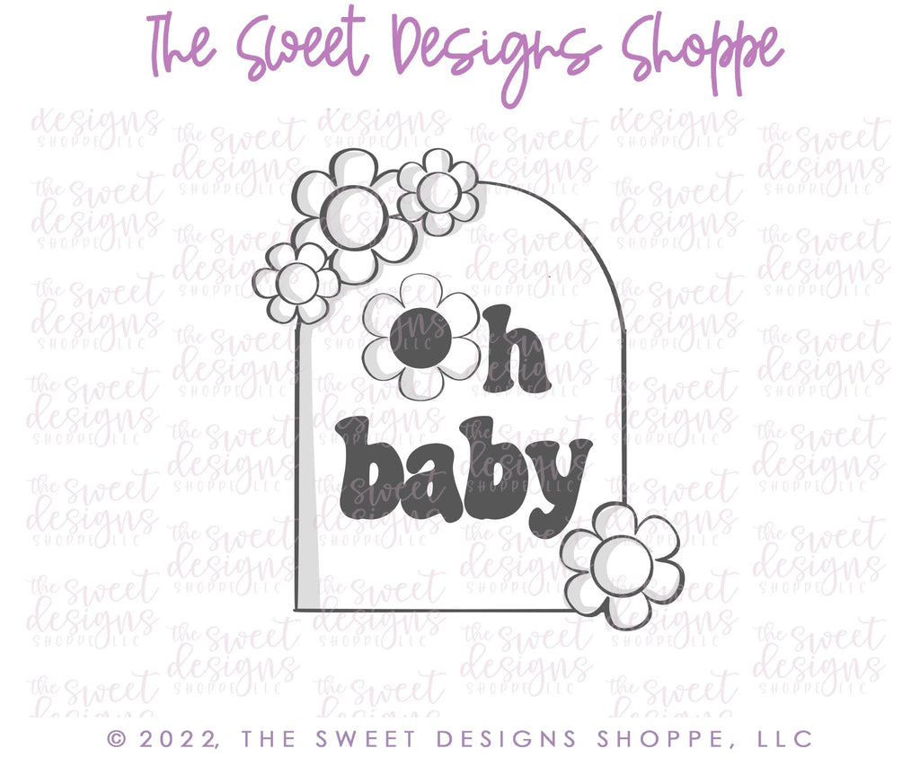 Cookie Cutters - Retro Baby Arch Plaque - Cookie Cutter - Sweet Designs Shoppe - - ALL, Baby, Baby / Kids, Baby Bib, baby shower, Baby Swaddle, baby toys, Cookie Cutter, Plaque, Plaques, PLAQUES HANDLETTERING, Promocode