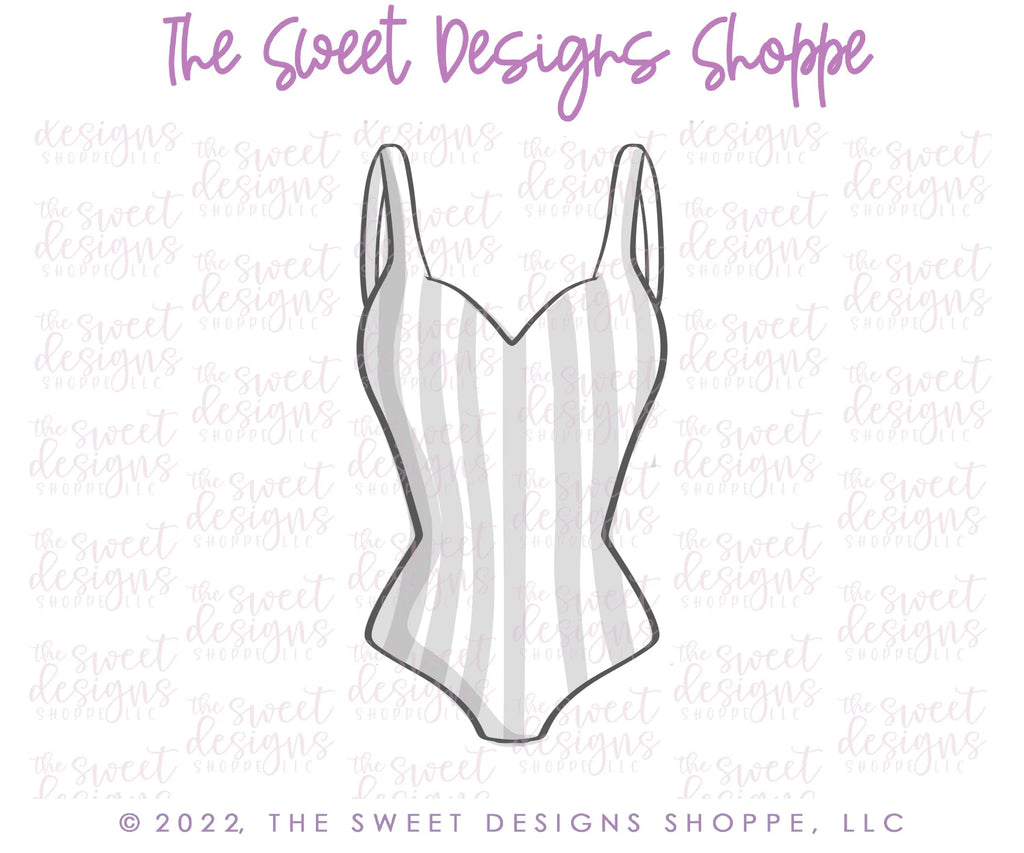 Cookie Cutters - Simple Swimsuit - Cookie Cutter - Sweet Designs Shoppe - - 4th, 4th July, 4th of July, ALL, bathing suit, beach, Clothing / Accessories, Cookie Cutter, fourth of July, Independence, Patriotic, pool, Promocode, Retro, Summer, swimming, USA, vacation, Vintage