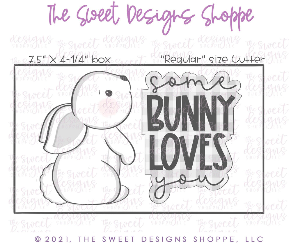 Cookie Cutters - Some Bunny Loves You Set - Set of 2 - Cookie Cutters - Sweet Designs Shoppe - - ALL, Animal, Animals, Animals and Insects, bunny, Cookie Cutter, Easter, Easter / Spring, Mini Sets, Promocode, regular sets, set