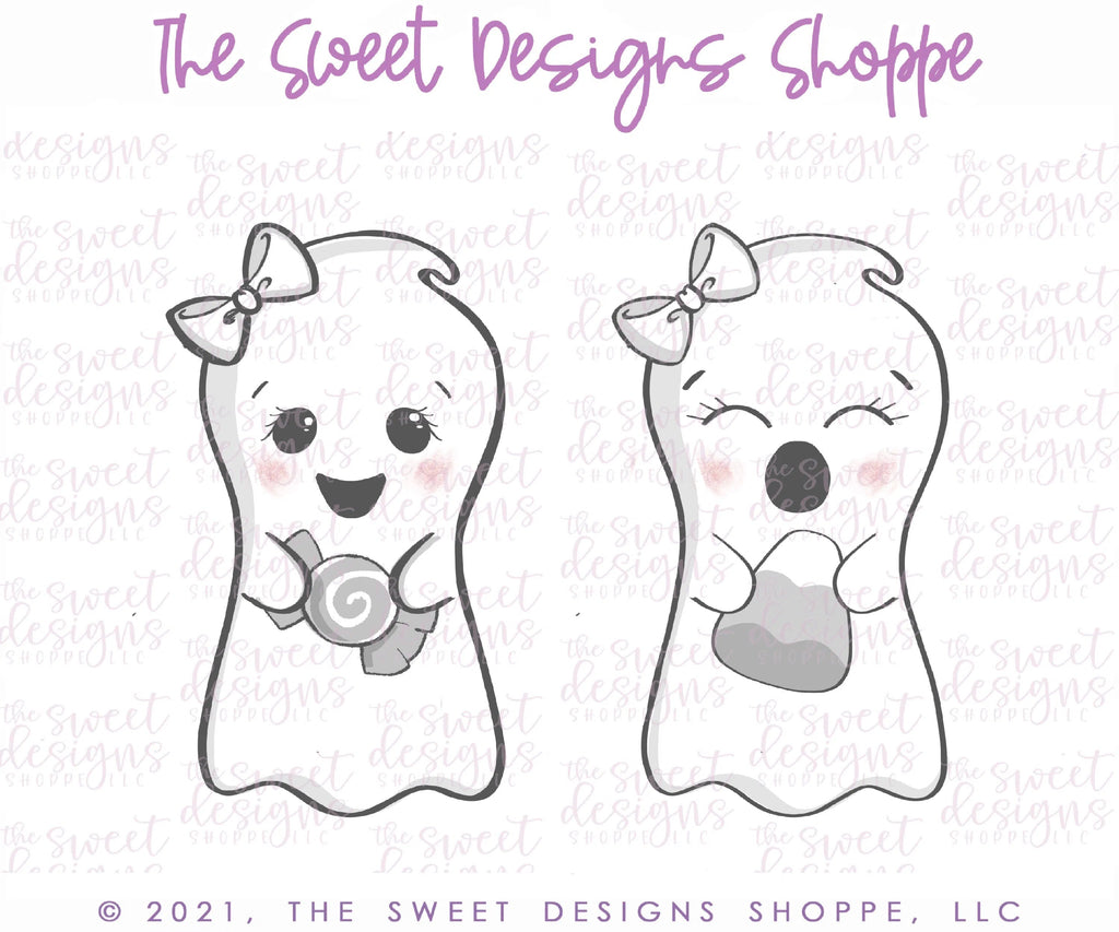 Cookie Cutters - Tall Girly Ghost - Cookie Cutter - Sweet Designs Shoppe - - ALL, Boo, Cookie Cutter, Ghost, halloween, Promocode