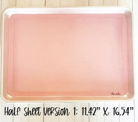 Decorating Tools - Pink Perforated Silicone Baking Mat - HALF SHEET - by ChuaCookie - ChuaCookie - Half Sheet Version1: Size: 11.42" x 16.54" - ALL, Baking Mat, Chua, ChuaCookie, Mat, Promocode, Silicone