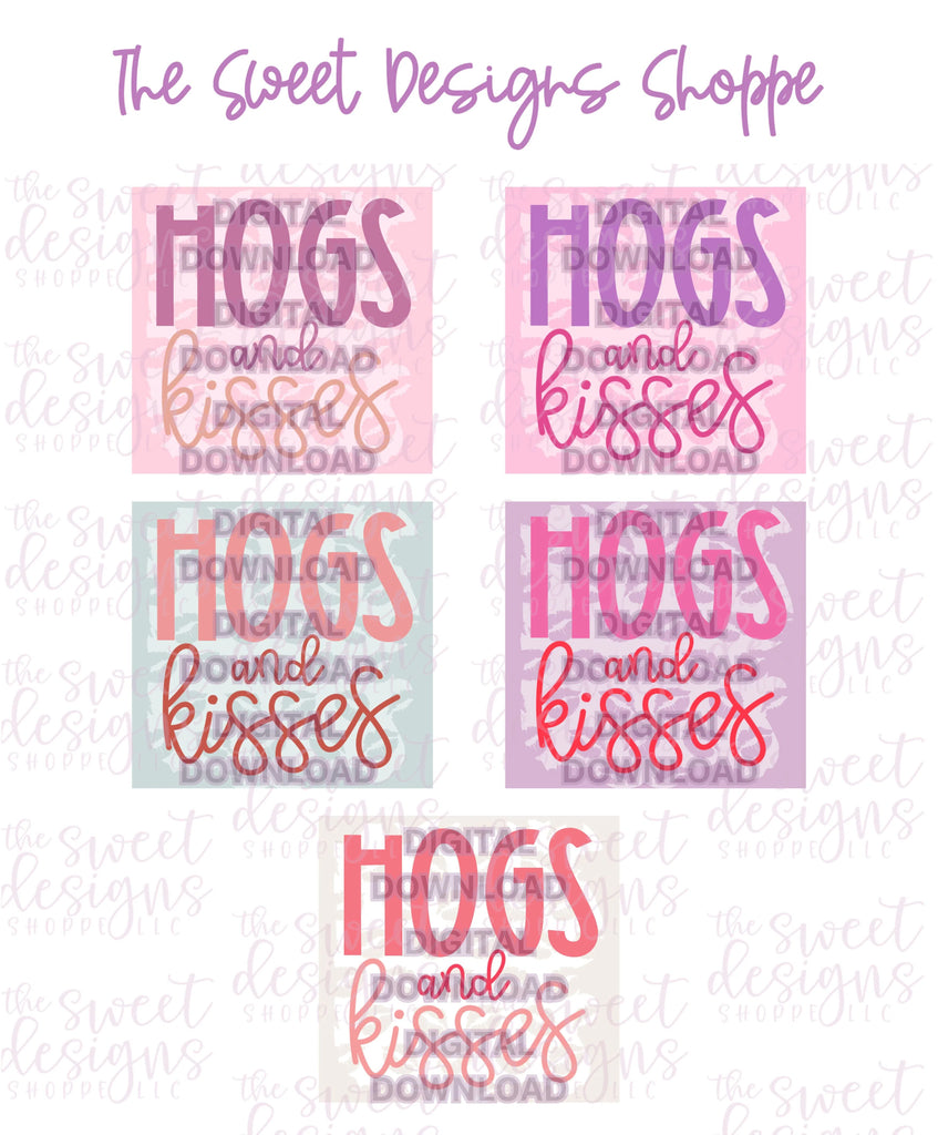 Digital - HOGS and KISSES Plaque - Digital Instant Download - Eddie Files - Sweet Designs Shoppe - - ALL, Download, E-Tag, Eddie, Edible Printer Files, Promocode, valentine, valentines