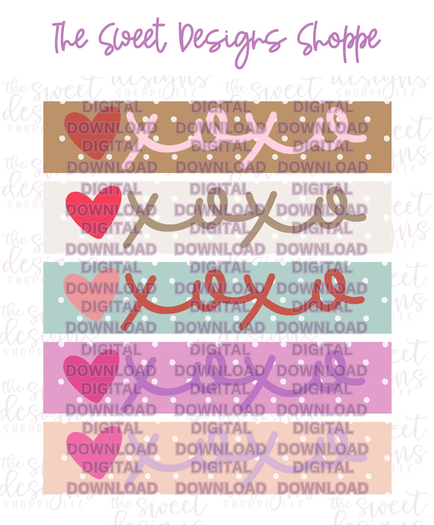 Digital - xoxo Plaque - Digital Instant Download - Eddie Files - Sweet Designs Shoppe - - ALL, Download, E-Tag, Eddie, Edible Printer Files, Promocode, valentine, valentines
