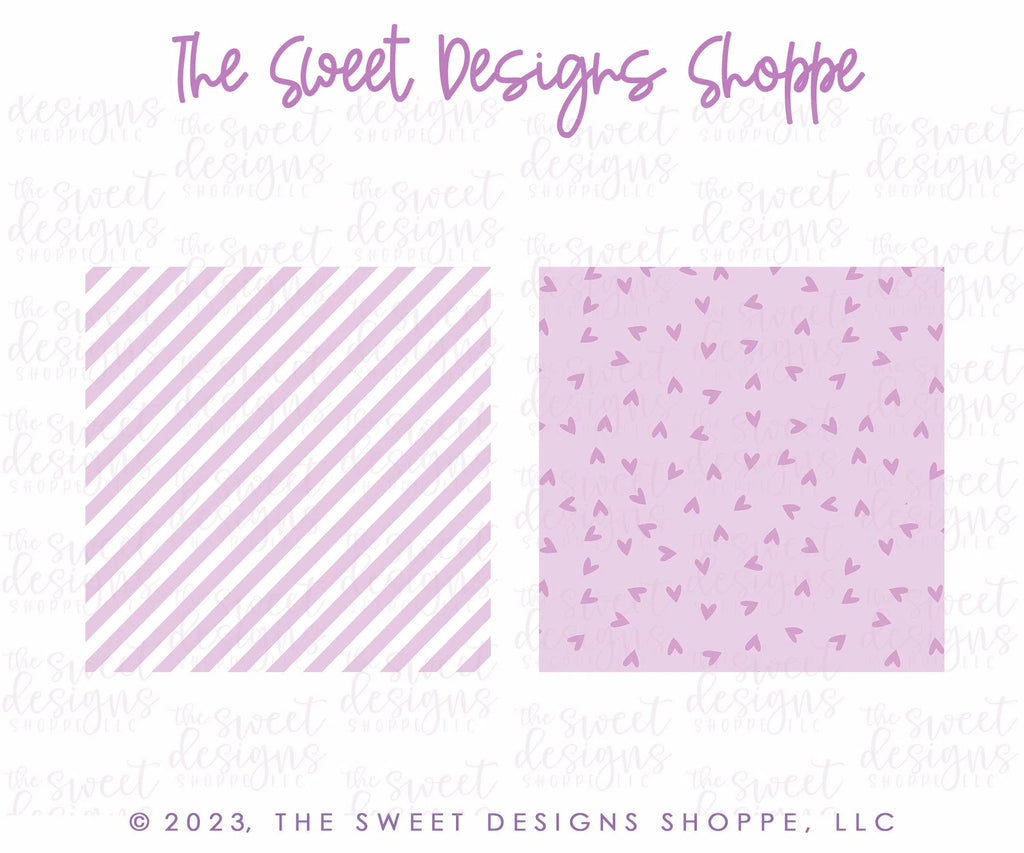 Printed Box Backer - Printed Box Backer : Light Purple Hearts & Diagonals - Set of 25 Backers ( Select Size) - Sweet Designs Shoppe - - ALL, back, backers, box backers, boxbacker, Heart, Hearts, lavander, Love, PrintedBoxBacker, Promocode, valentine, valentines