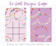 Box Backer - Box Backer : TicTacToe "Valentine's Bracelet" - Set of 25 Backers - The Sweet Designs Shoppe - TSDS - - ALL,back,backers,box backers,boxbacker,Clearance,PrintedBoxBacker,Promocode,Taylor Swift,Tic tac Toe,TS,valentine,valentines