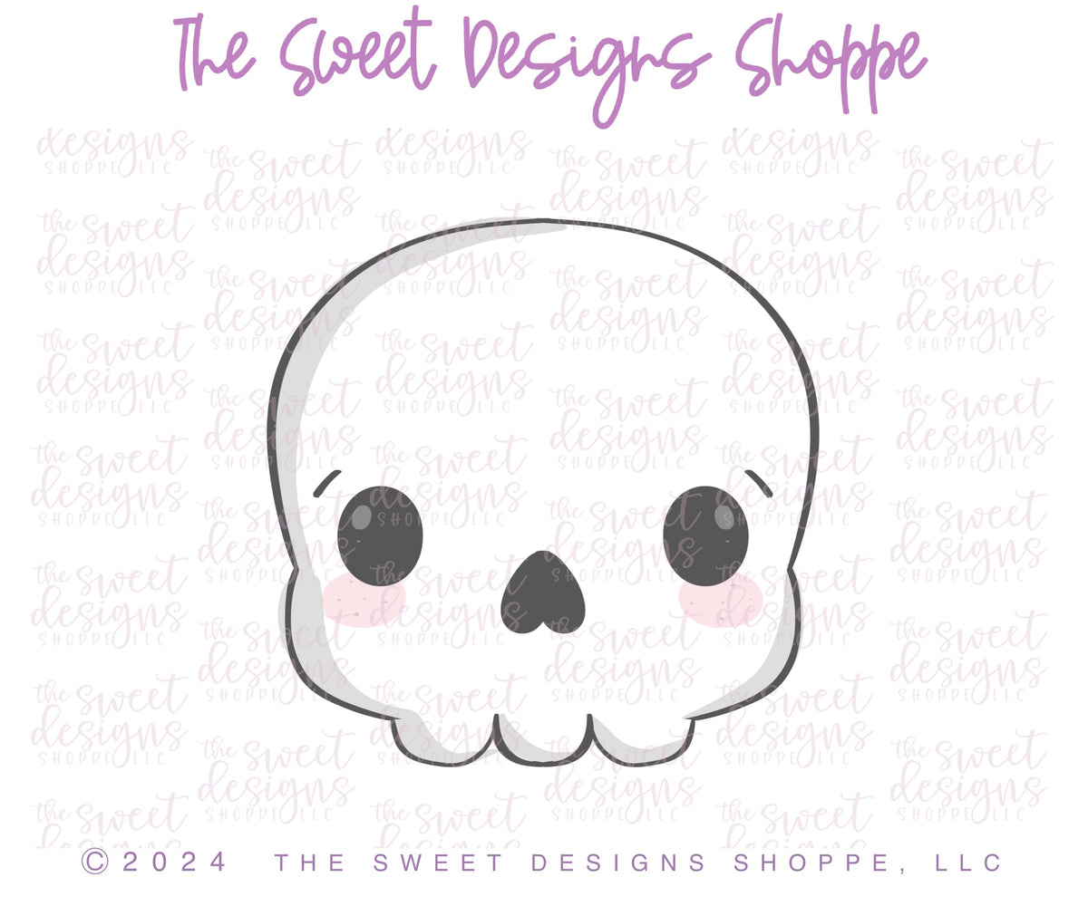 Cake Pop Maker - Chubby Skull - Cake Pop Maker Set ( Cutter & Pusher) - The Sweet Designs Shoppe - TSDS - - ALL,Cake Pop,cakepop,halloween,Popper,Promocode,Skeleton,STL
