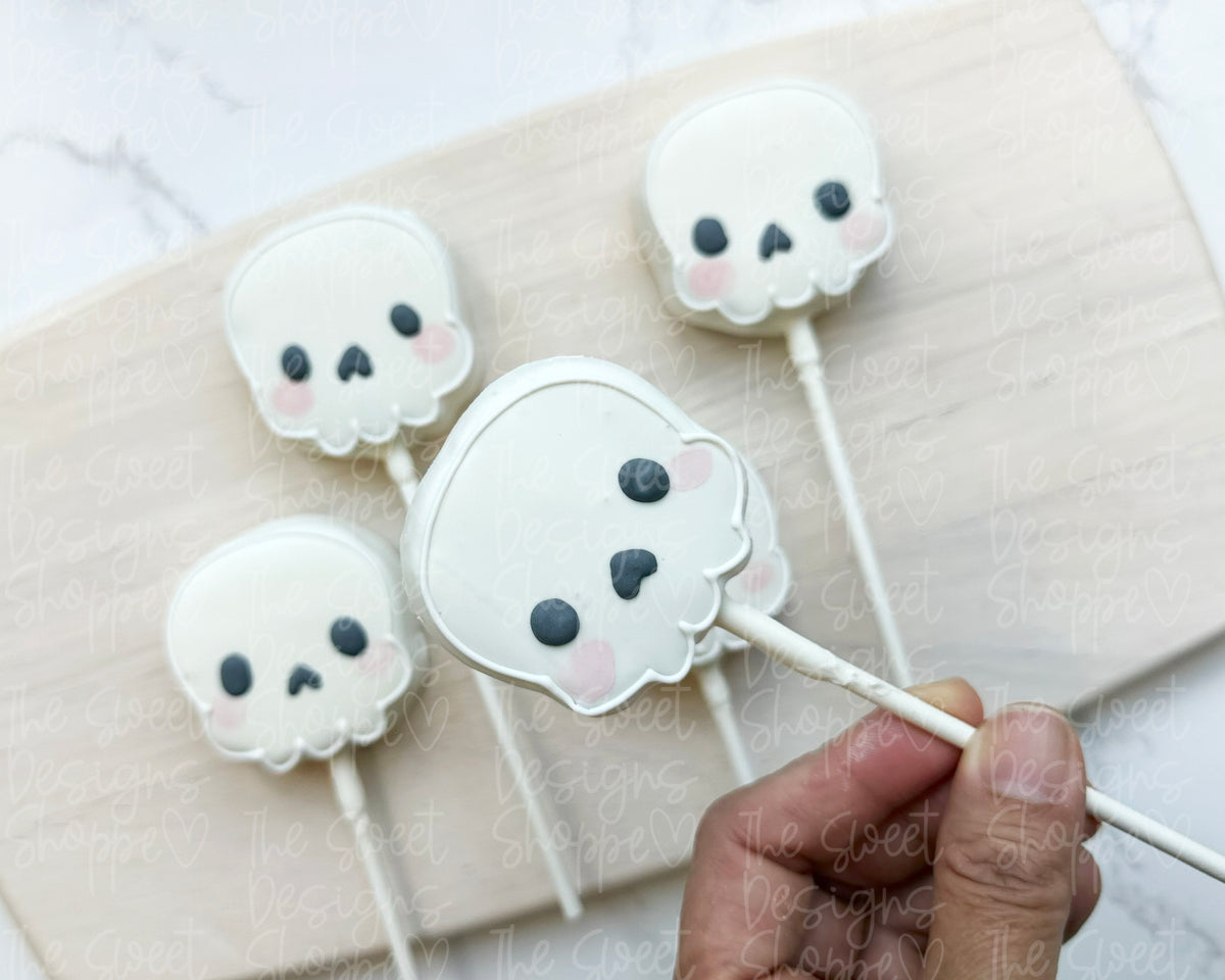 Cake Pop Maker - Chubby Skull - Cake Pop Maker Set ( Cutter & Pusher) - The Sweet Designs Shoppe - TSDS - - ALL,Cake Pop,cakepop,halloween,Popper,Promocode,Skeleton,STL