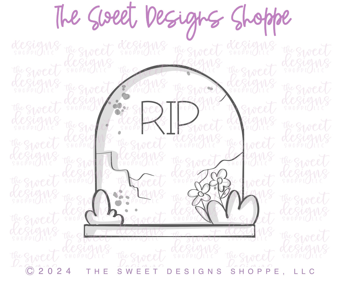 Cake Pop Maker - Chubby Tombstone - Cake Pop Maker Set ( Cutter & Pusher) - The Sweet Designs Shoppe - TSDS - - ALL,Cake Pop,cakepop,halloween,Popper,Promocode,STL,Tomb