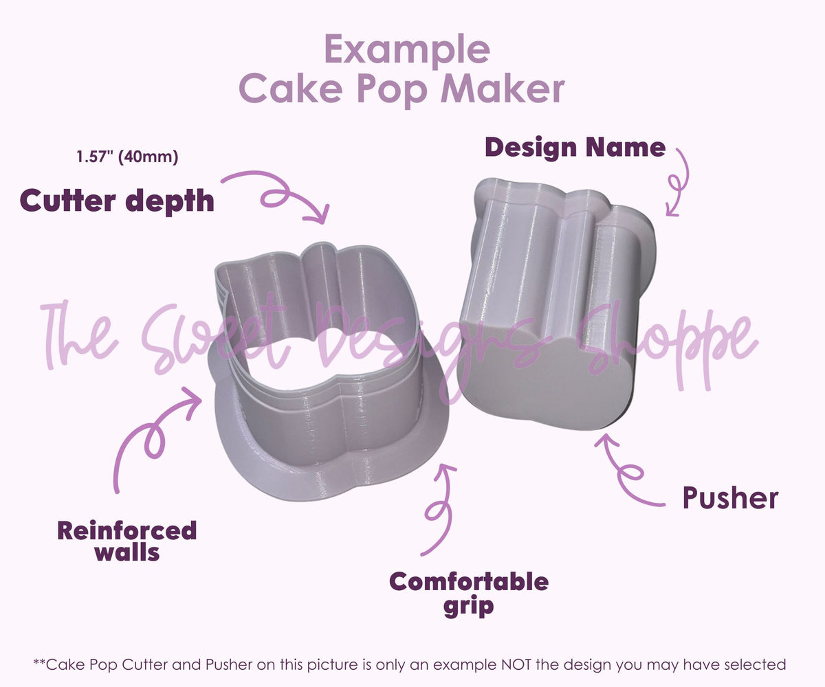 Cake Pop Maker - Chunky Gift - Cake Pop Maker Set ( Cutter & Pusher) - The Sweet Designs Shoppe - TSDS - - ALL,Cake Pop,cakepop,Christmas,Christmas / Winter,new,Popper,Promocode,STL