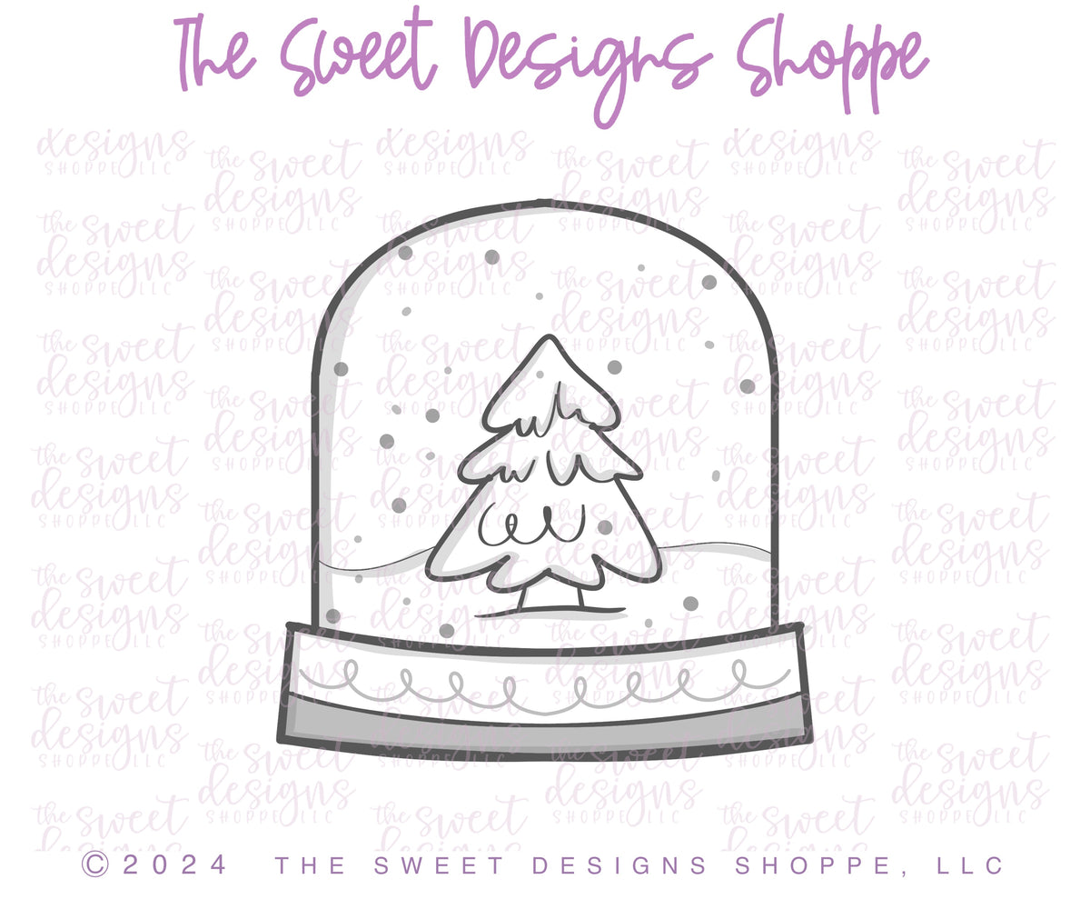Cake Pop Maker - Chunky Snow Globe - Cake Pop Maker Set ( Cutter & Pusher) - The Sweet Designs Shoppe - TSDS - - ALL,Cake Pop,cakepop,Christmas,Christmas / Winter,new,Popper,Promocode,STL