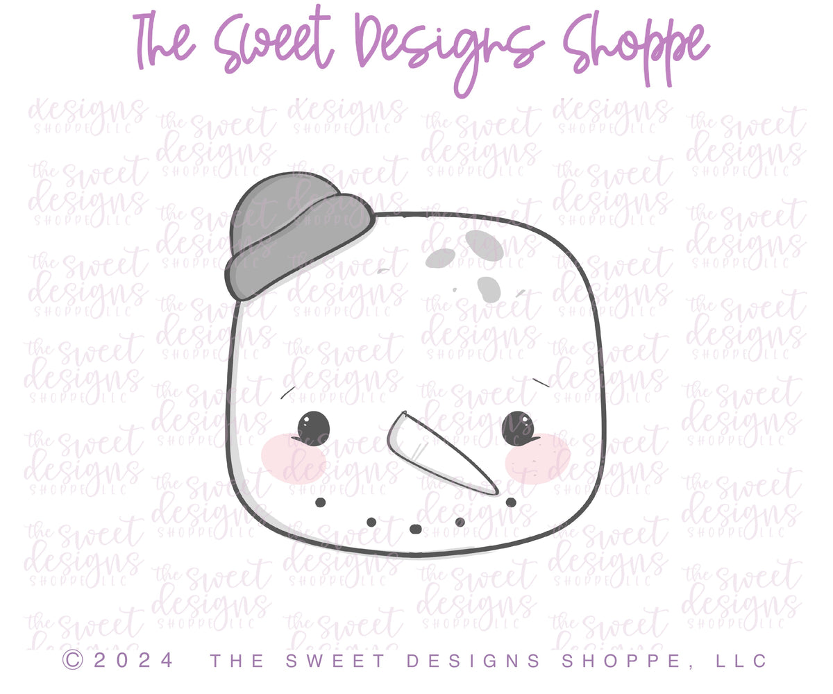 Cake Pop Maker - Chunky Snowman Face - Cake Pop Maker Set ( Cutter & Pusher) - The Sweet Designs Shoppe - TSDS - - ALL,Cake Pop,cakepop,Christmas,Christmas / Winter,new,Popper,Promocode,STL