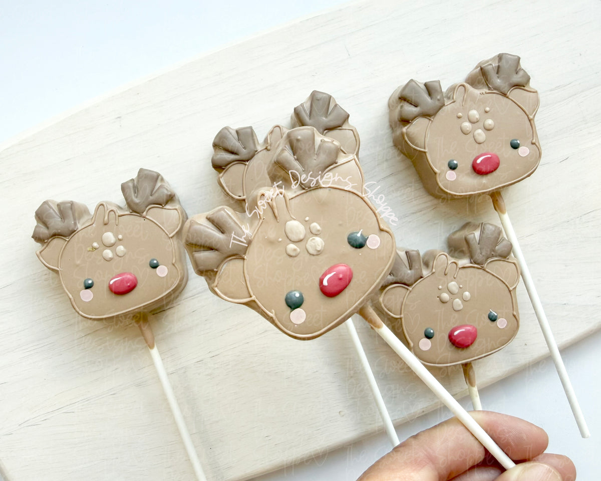 Cake Pop Maker - Cute Chunky Rudolph - Cake Pop Maker Set ( Cutter & Pusher) - The Sweet Designs Shoppe - TSDS - - ALL,Cake Pop,cakepop,Christmas,Christmas / Winter,new,Popper,Promocode,STL