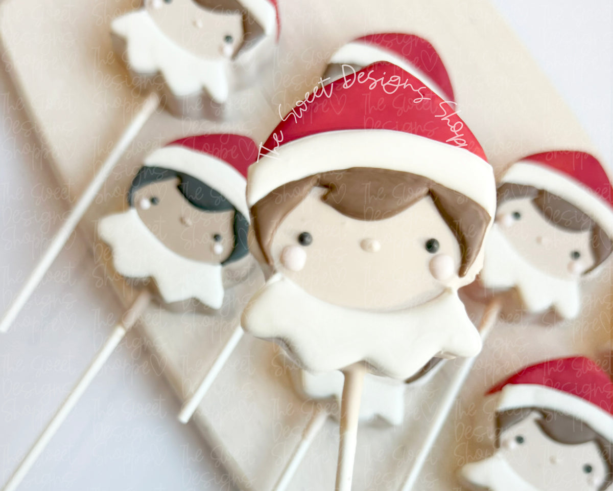 Cake Pop Maker - Elf Face Plaque - Cake Pop Maker Set ( Cutter & Pusher) - The Sweet Designs Shoppe - TSDS - - ALL,boy elf face,Cake Pop,cakepop,Christmas,Christmas / Winter,Elf,elf face,Elf Girl Face,elf's,new,on the Shelf,Popper,Promocode,STL