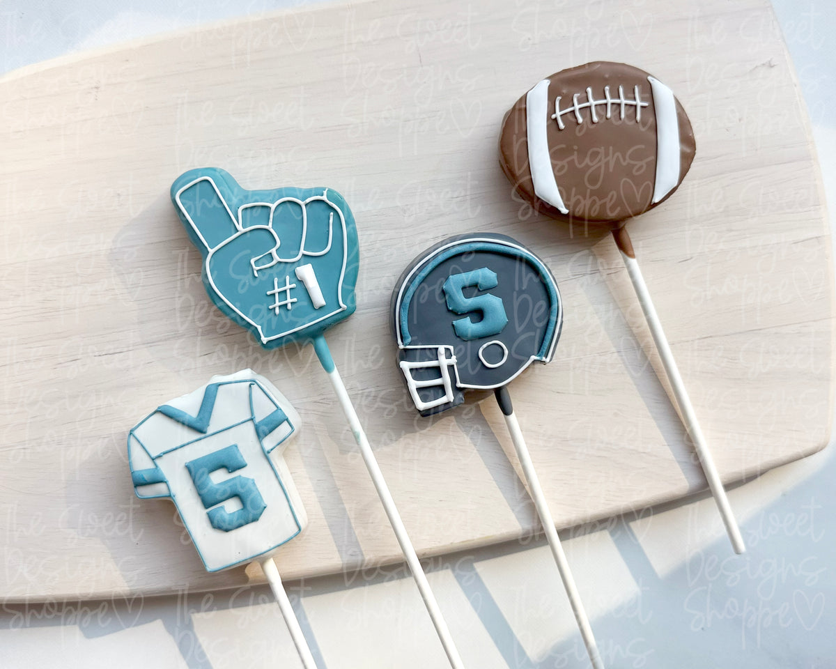 Cake Pop Maker - Football - Cake Pop Makers Set - 4 Designs - (1 Cutter & 1 Pusher per Design) - The Sweet Designs Shoppe - TSDS - - ALL,Cake Pop,cakepop,CPMakerSet003,football,football birthday,Popper,Promocode,School,School / Graduation,set,sport,sports,STL
