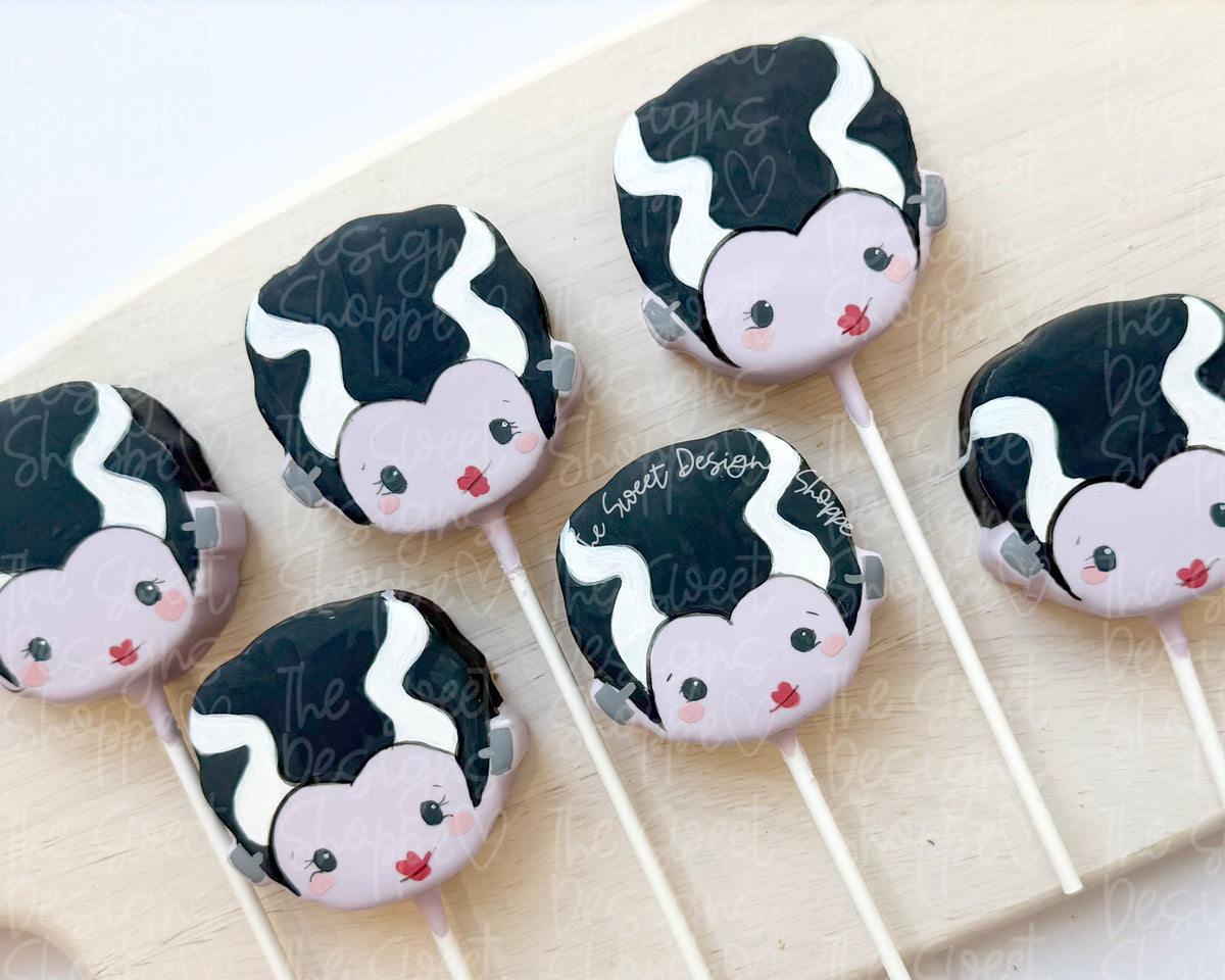 Cake Pop Maker - Frankenstein's Bride Face - Cake Pop Maker Set ( Cutter & Pusher) - The Sweet Designs Shoppe - TSDS - - ALL,Cake Pop,cakepop,Frankenstein,Frankenstein's bride face,frankenstein's face,halloween,monster,Popper,Promocode,STL