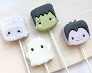 Cake Pop Maker - Halloween Monsters - Cake Pop Makers Set - 4 Designs - (1 Cutter & 1 Pusher per Design) - The Sweet Designs Shoppe - TSDS - - ALL,Cake Pop,cakepop,CPMakerSet005,frank,Frankenstein,Frankestein,frankie,halloween,monster,Popper,Promocode,set,STL,vampire