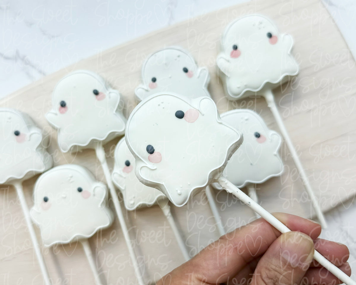 Cake Pop Maker - Lovely Chubby Ghost - Cake Pop Maker Set ( Cutter & Pusher) - The Sweet Designs Shoppe - TSDS - - ALL,Boo,Boo haunted house,Cake Pop,cakepop,halloween,monster,Popper,Promocode,STL