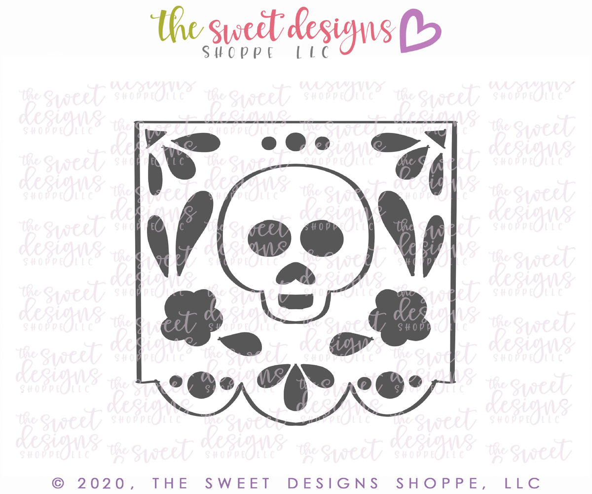 Cake Pop Maker - Papel Picado - Cake Pop Maker Set ( Cutter & Pusher) - The Sweet Designs Shoppe - TSDS - - ALL,Cake Pop,cakepop,Day of the dead,Day of the Death,dia de los muertos,Dia de Muertos,halloween,Mexico,Popper,Promocode,STL