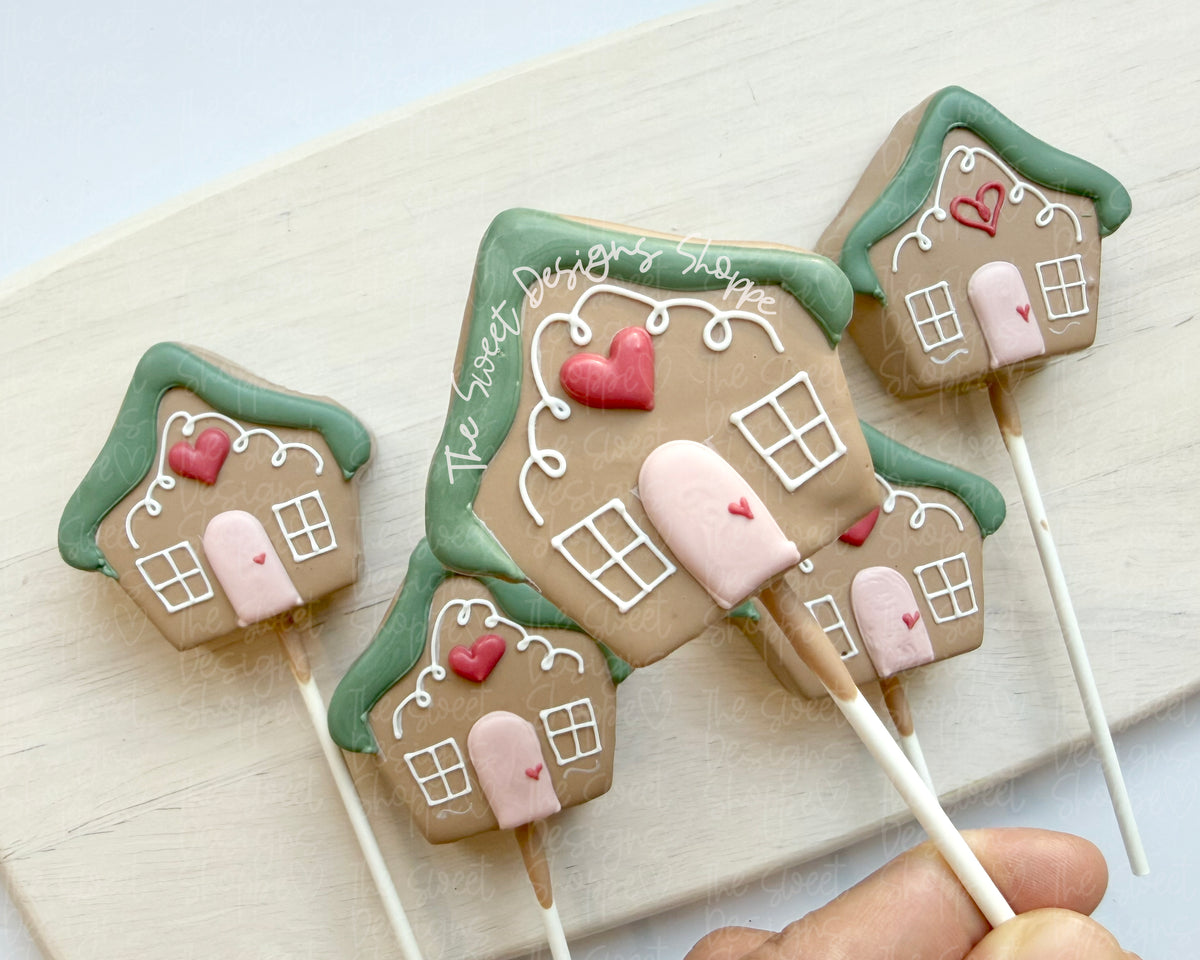 Cake Pop Maker - Simple Gingerbread House - Cake Pop Maker Set ( Cutter & Pusher) - The Sweet Designs Shoppe - TSDS - - ALL,Cake Pop,cakepop,Christmas,Christmas / Winter,new,Popper,Promocode,STL