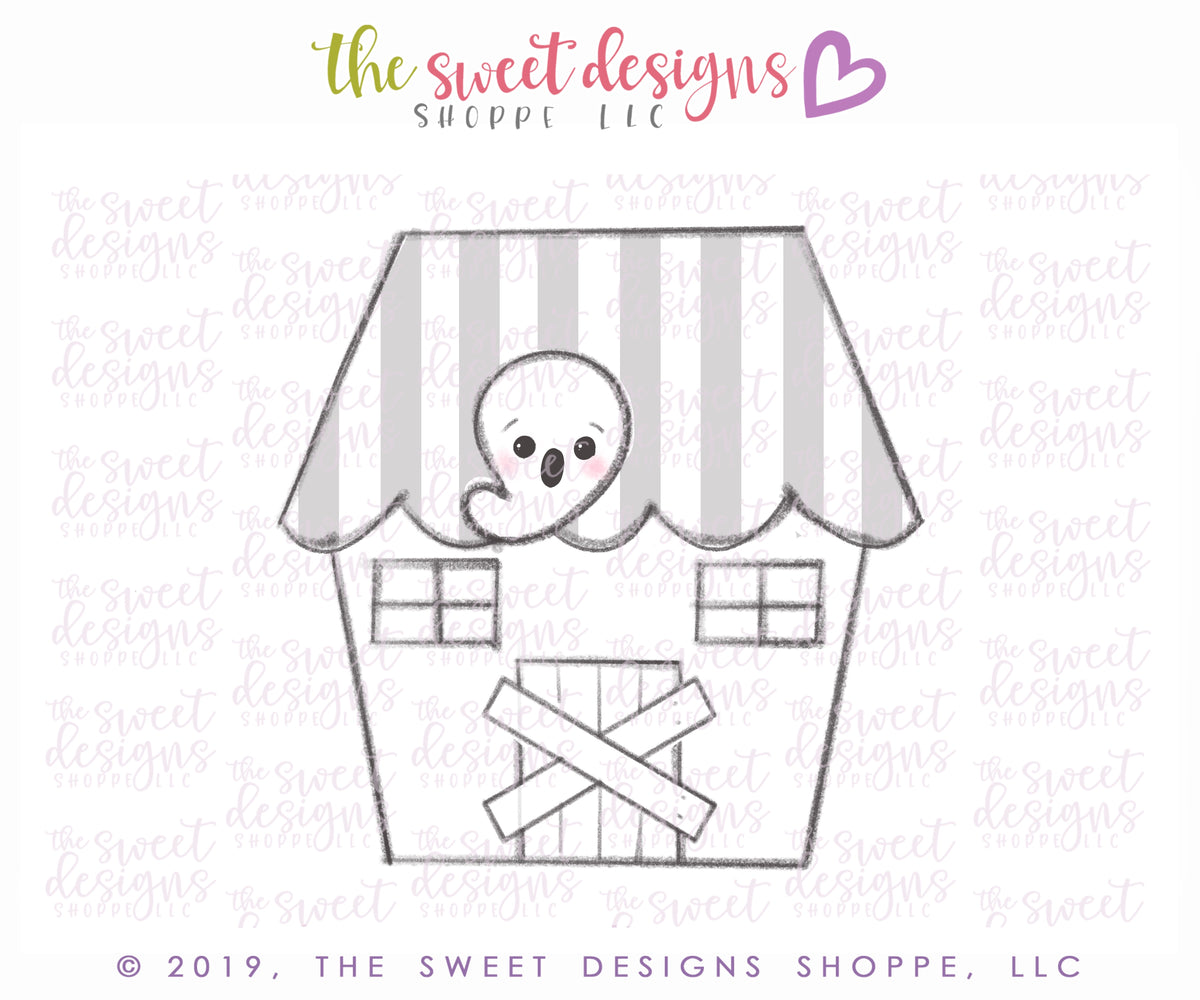 Cake Pop Maker - Simple Haunted House - Cake Pop Maker Set ( Cutter & Pusher) - The Sweet Designs Shoppe - TSDS - - ALL,Boo,Cake Pop,cakepop,halloween,haunted house,House,Popper,Promocode,STL