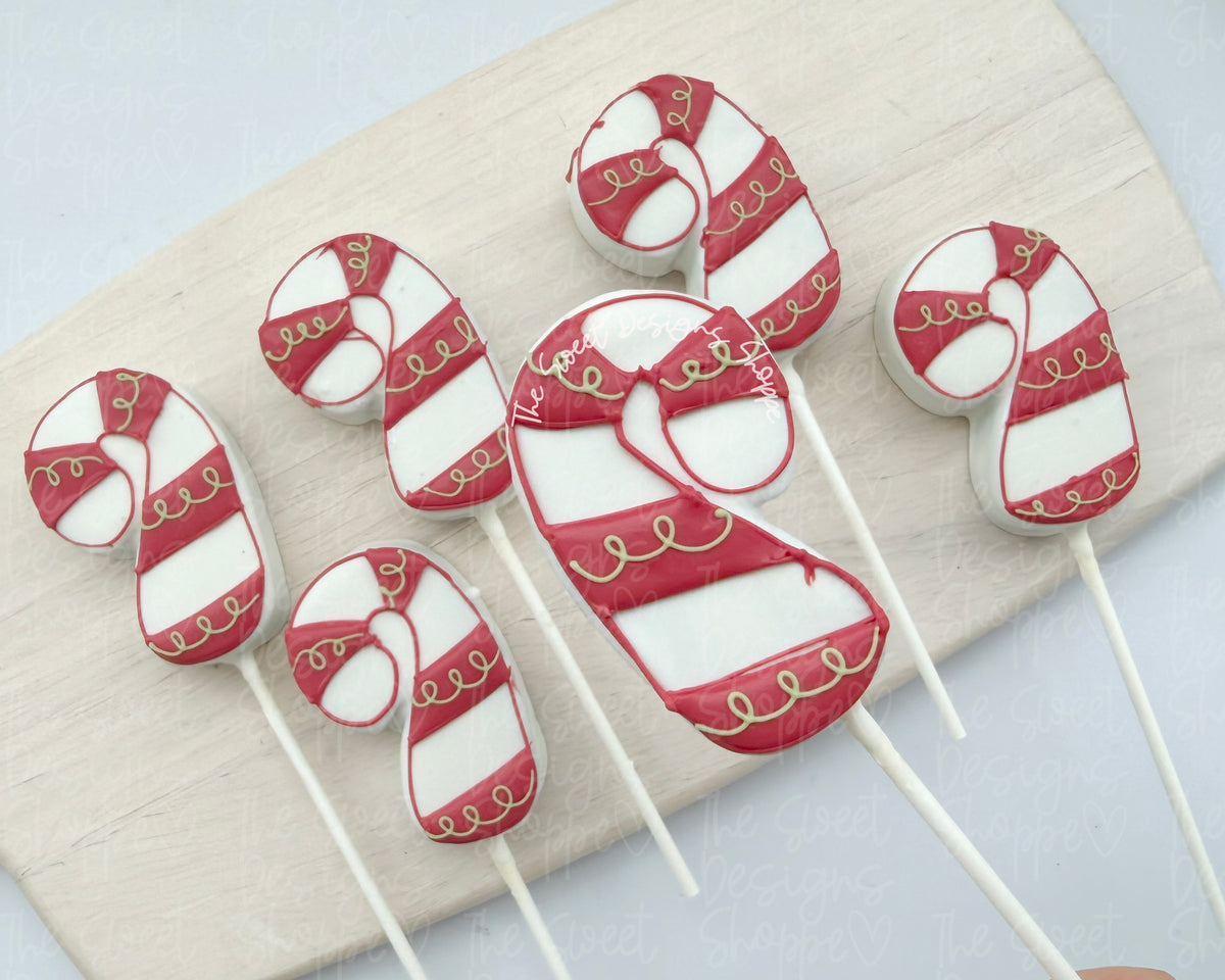 Cake Pop Maker - Tallish Candy Cane - Cake Pop Maker Set ( Cutter & Pusher) - The Sweet Designs Shoppe - TSDS - - ALL,Cake Pop,cakepop,Christmas,Christmas / Winter,new,Popper,Promocode,STL