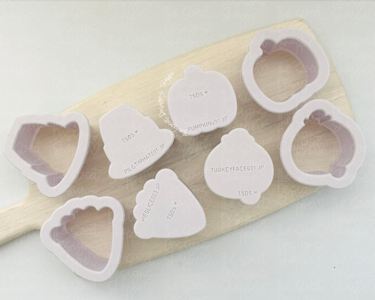 Cake Pop Maker - Thanksgiving - Cake Pop Makers Set - 4 Designs - (1 Cutter & 1 Pusher per Design) - The Sweet Designs Shoppe - TSDS - - ALL,Cake Pop,cakepop,CPMakerSet008,Fall / Thanksgiving,new,Popper,Promocode,set,STL,thanksgiving
